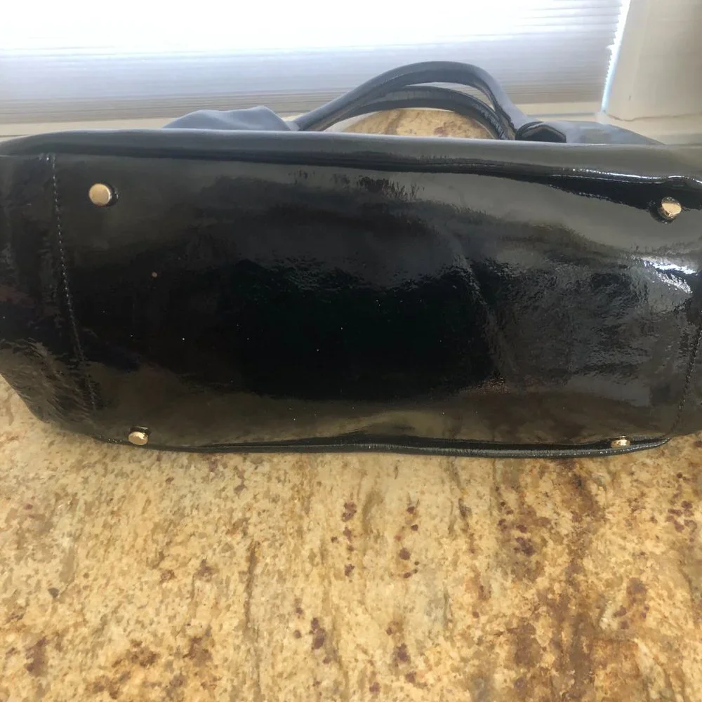 Kate Spade New York Vintage Black Patent Leather Shoulder Bag